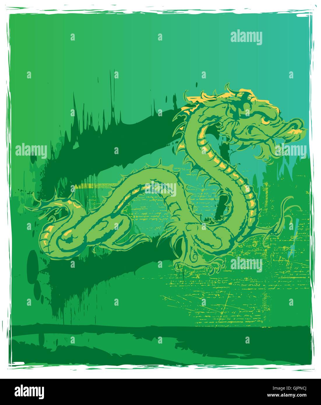 Drago verde Illustrazione Vettoriale