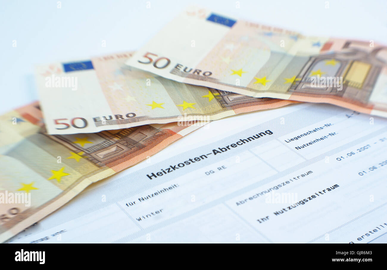 Euro biglietti di contabilità Foto Stock