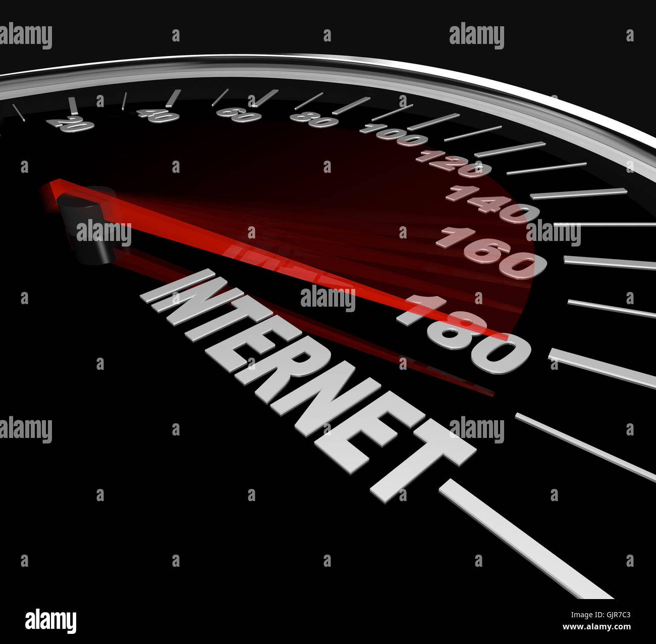 Connessione Internet ad alta velocità - La misurazione del traffico sul Web o di statistiche Foto Stock