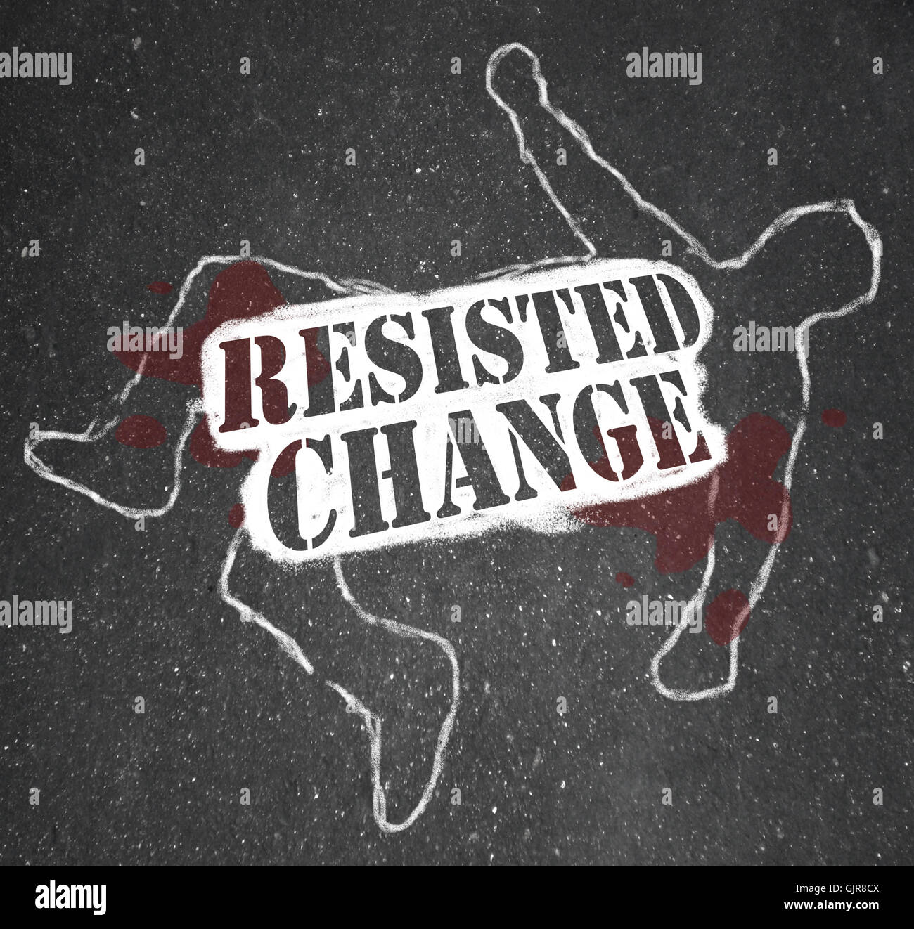 Opporsi al cambiamento conduce a obsolescenza o morte Foto Stock