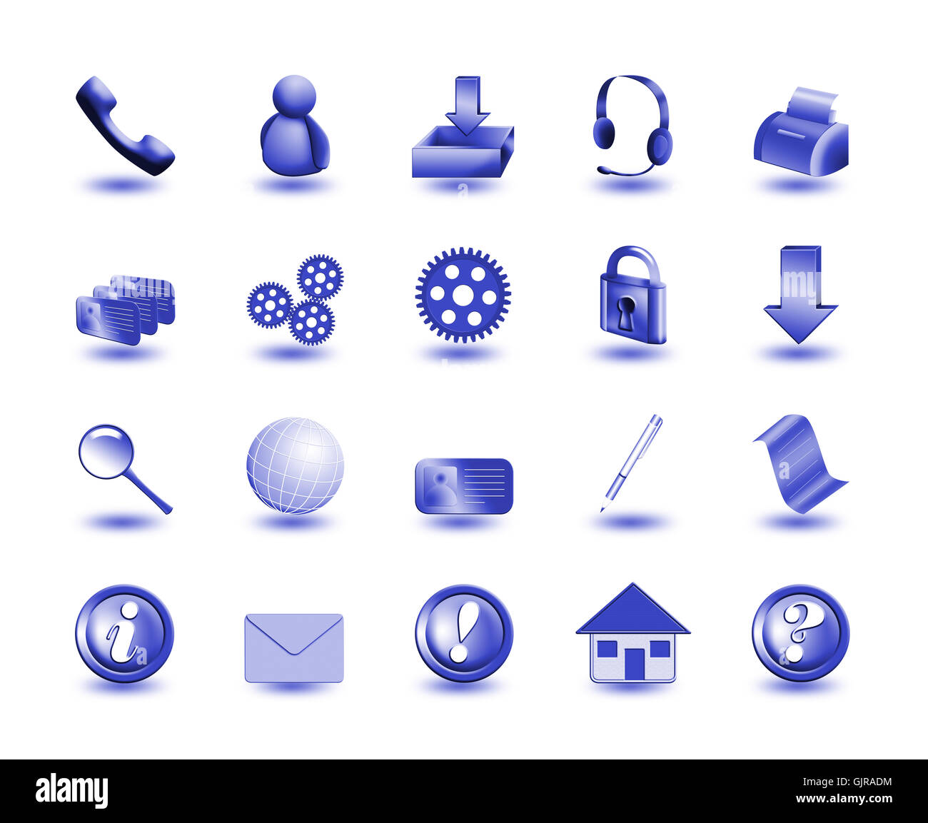 Blue illustrazione grafica Foto Stock