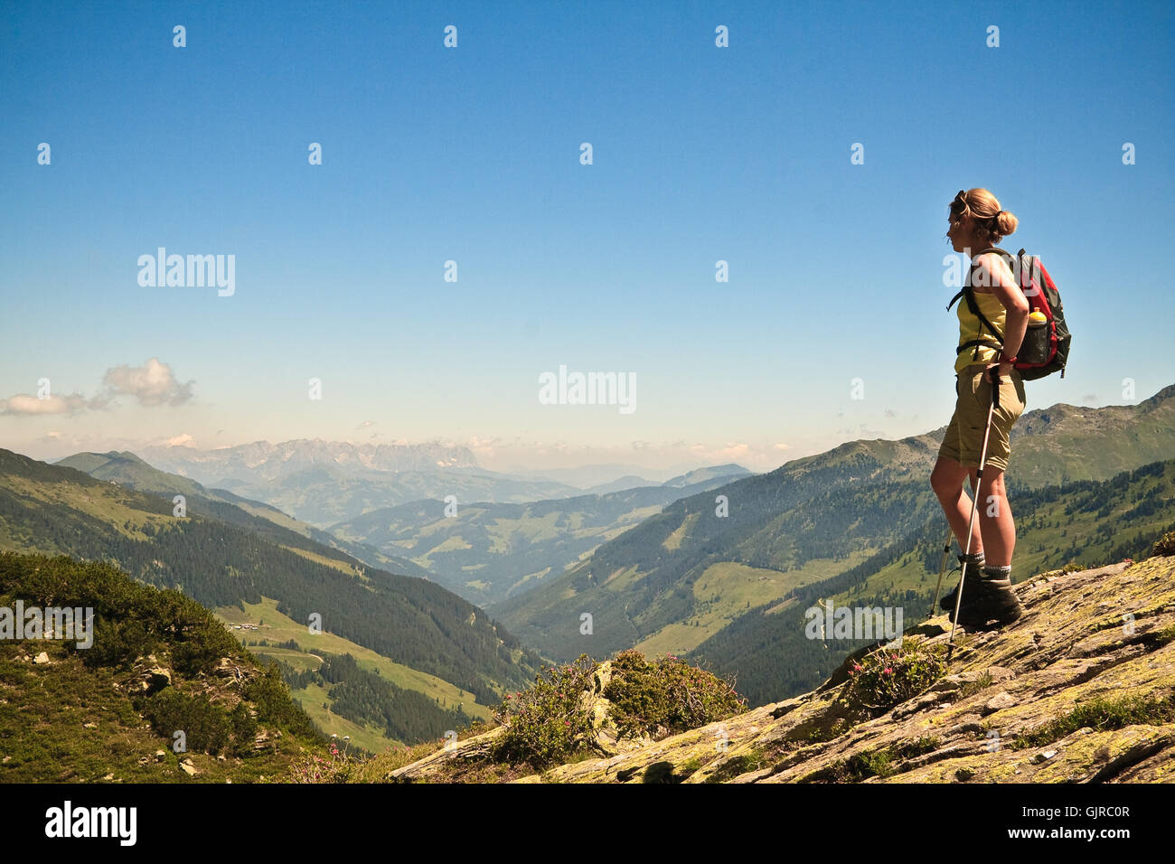 Vista sulle Alpi Kitzbühel Foto Stock