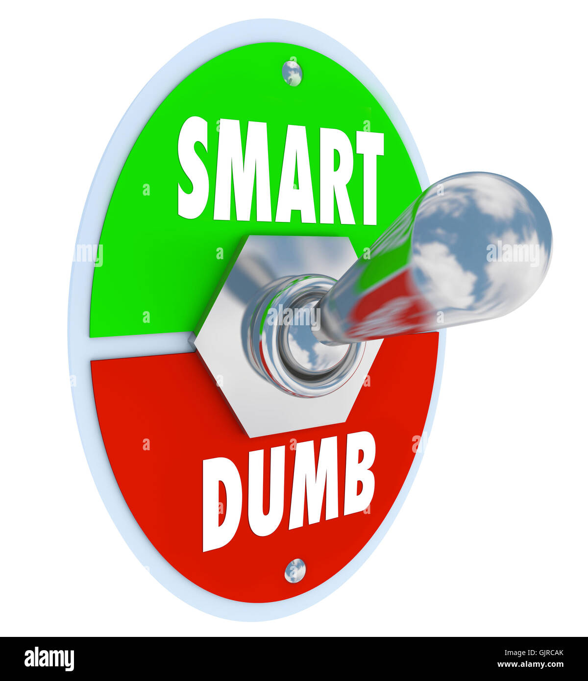 Smart Vs Dumb - Scegli Intelligence oltre l'Ignoranza Foto Stock