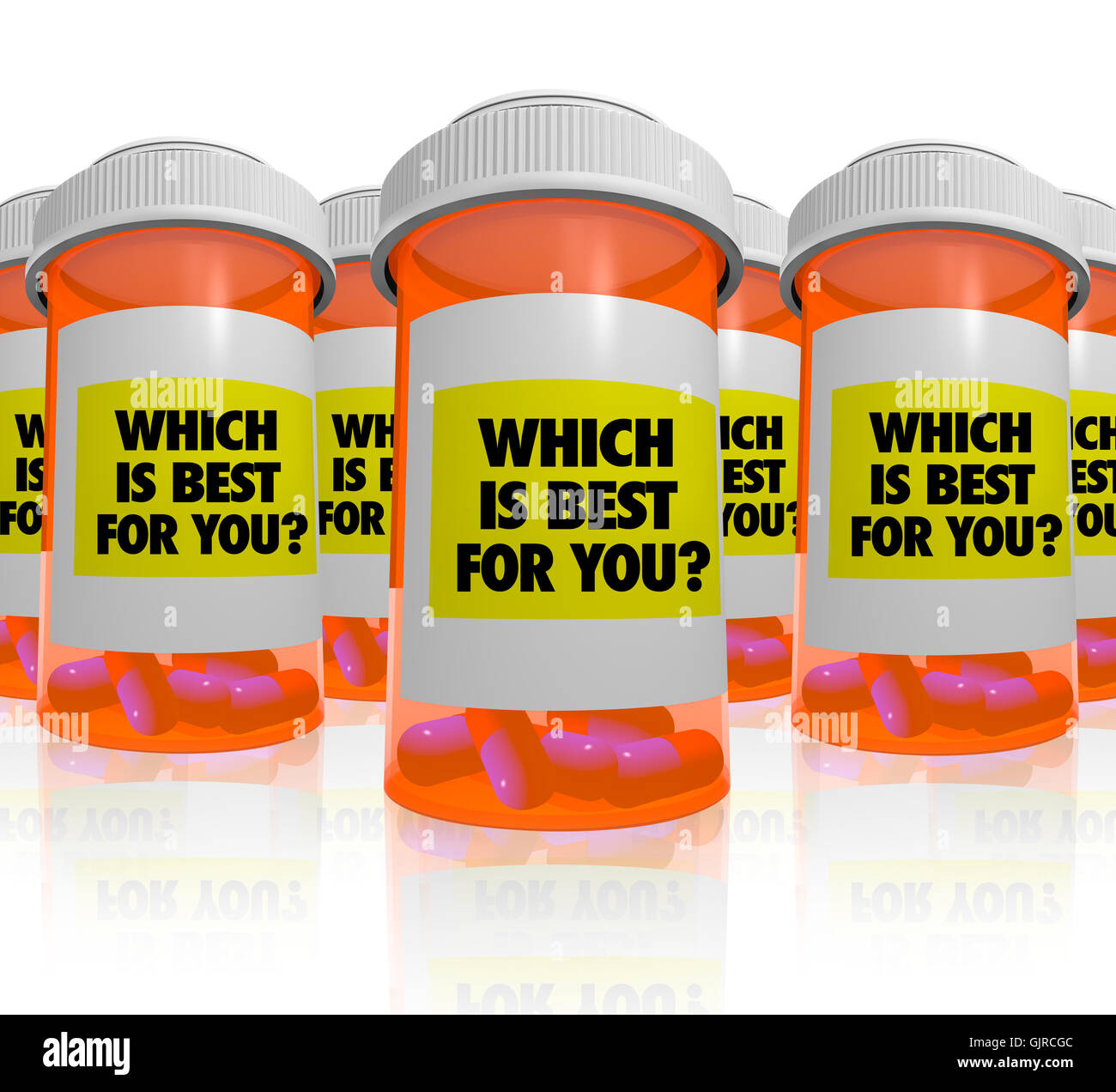 Molte bottiglie di prescrizione - che la medicina è meglio Foto Stock