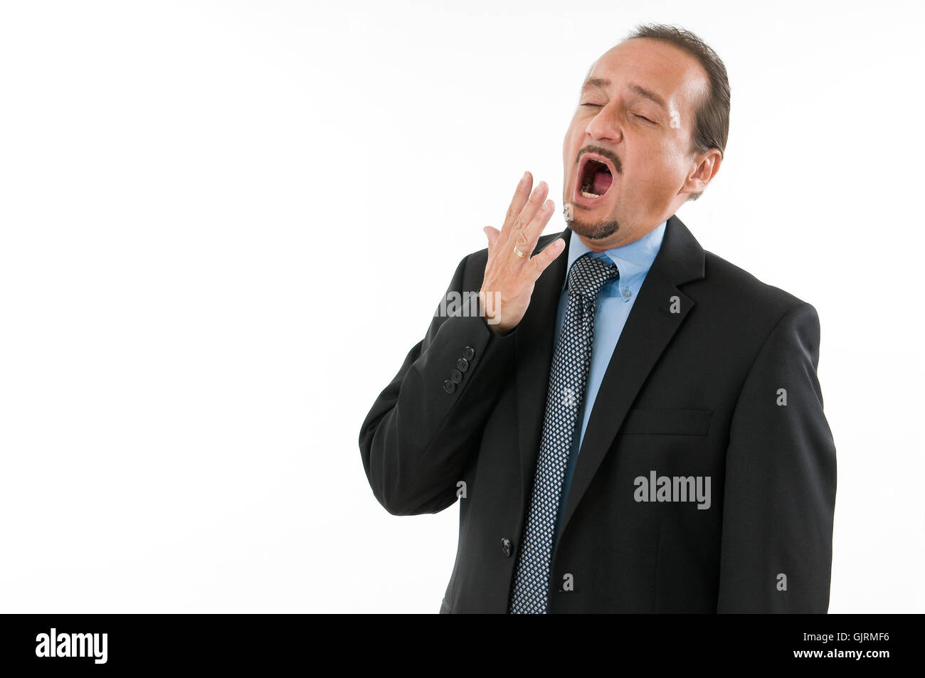 Emozioni stanco leader Foto Stock