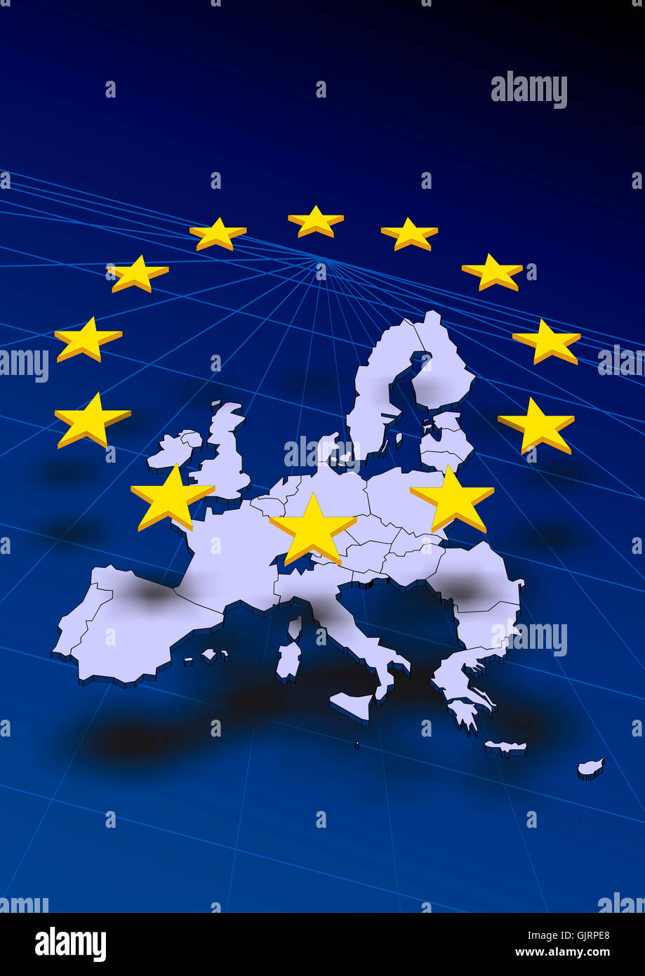 Europa Europa mappa Foto Stock
