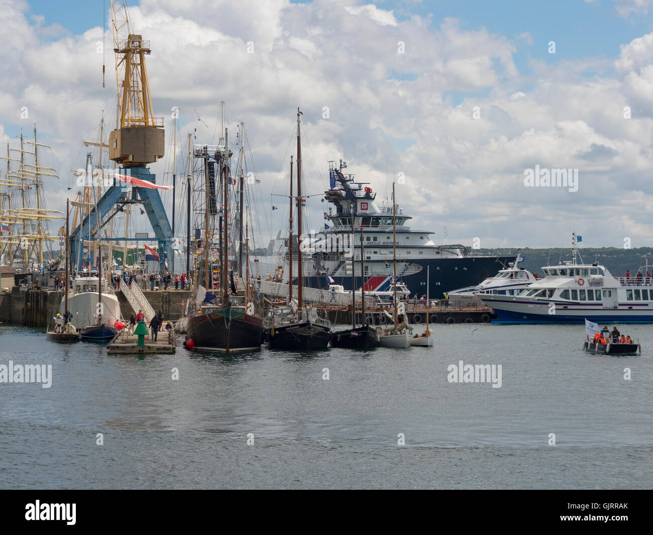 Brest: il porto commerciale Foto Stock