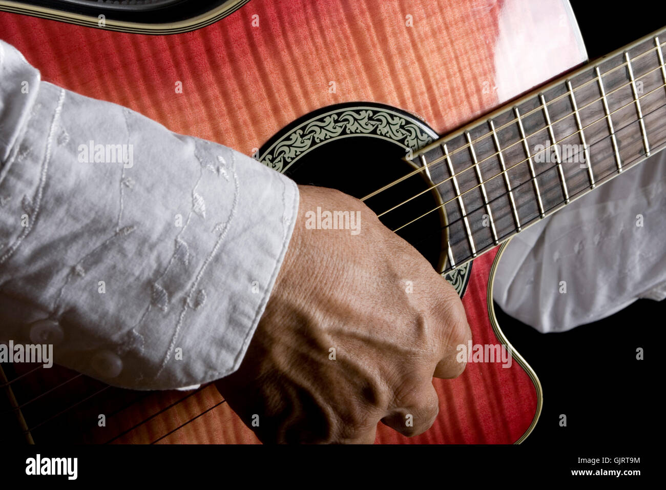 Musicista chitarra chitarrista Foto Stock