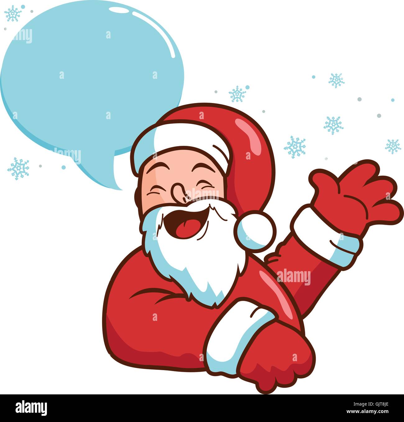 Babbo Natale con il discorso di bolla. Illustrazione Vettoriale