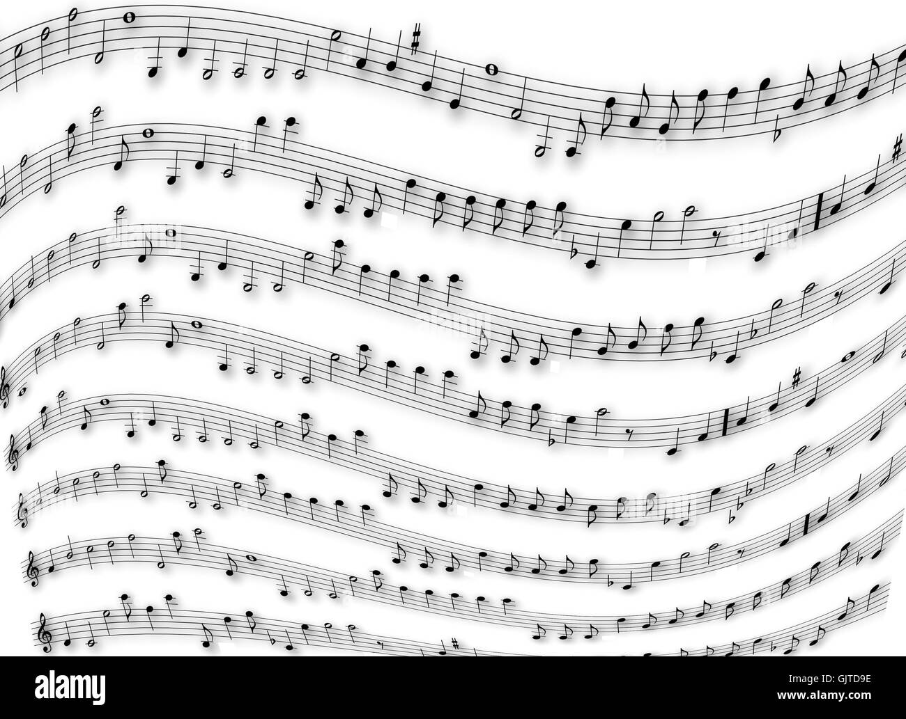 Musica partizione musicale Foto Stock