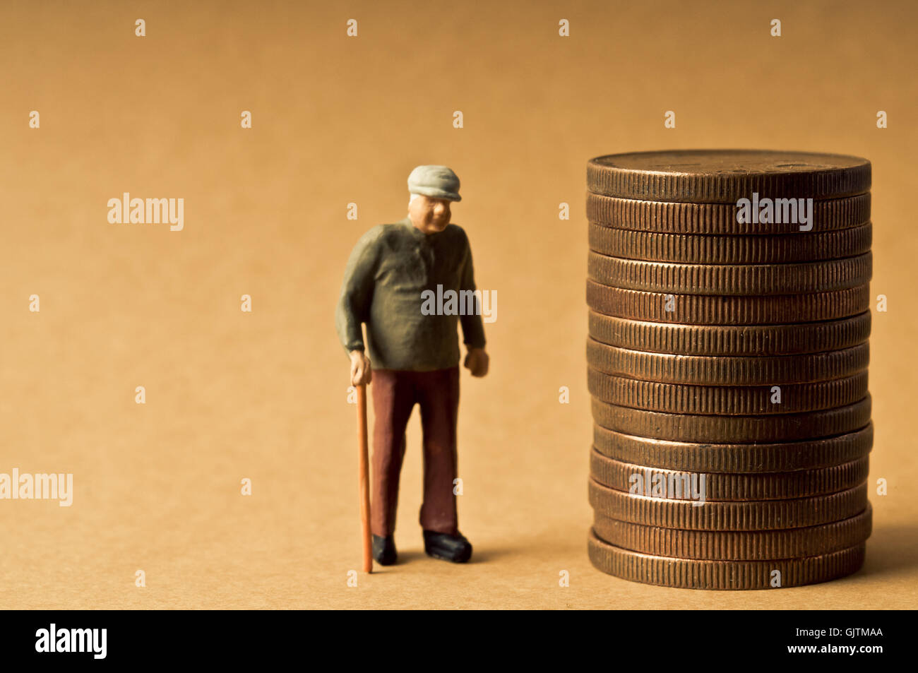 Le pensioni di anzianità e di pensione concept Foto Stock