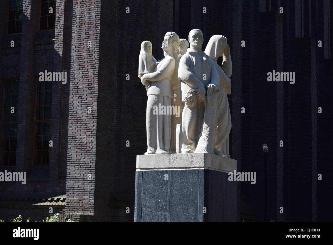 Monumento a Utrecht per i lavoratori ferroviari che erano stati uccisi nella WW2 Foto Stock