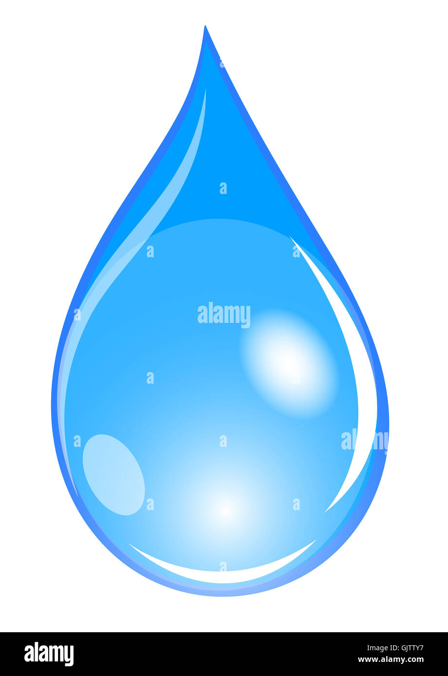 Illustrazione Blue Water drop Foto Stock