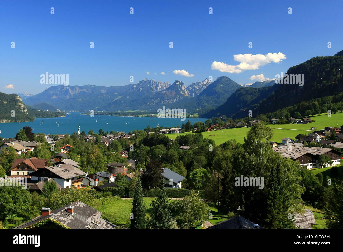 Wolfgangsee austria Foto Stock