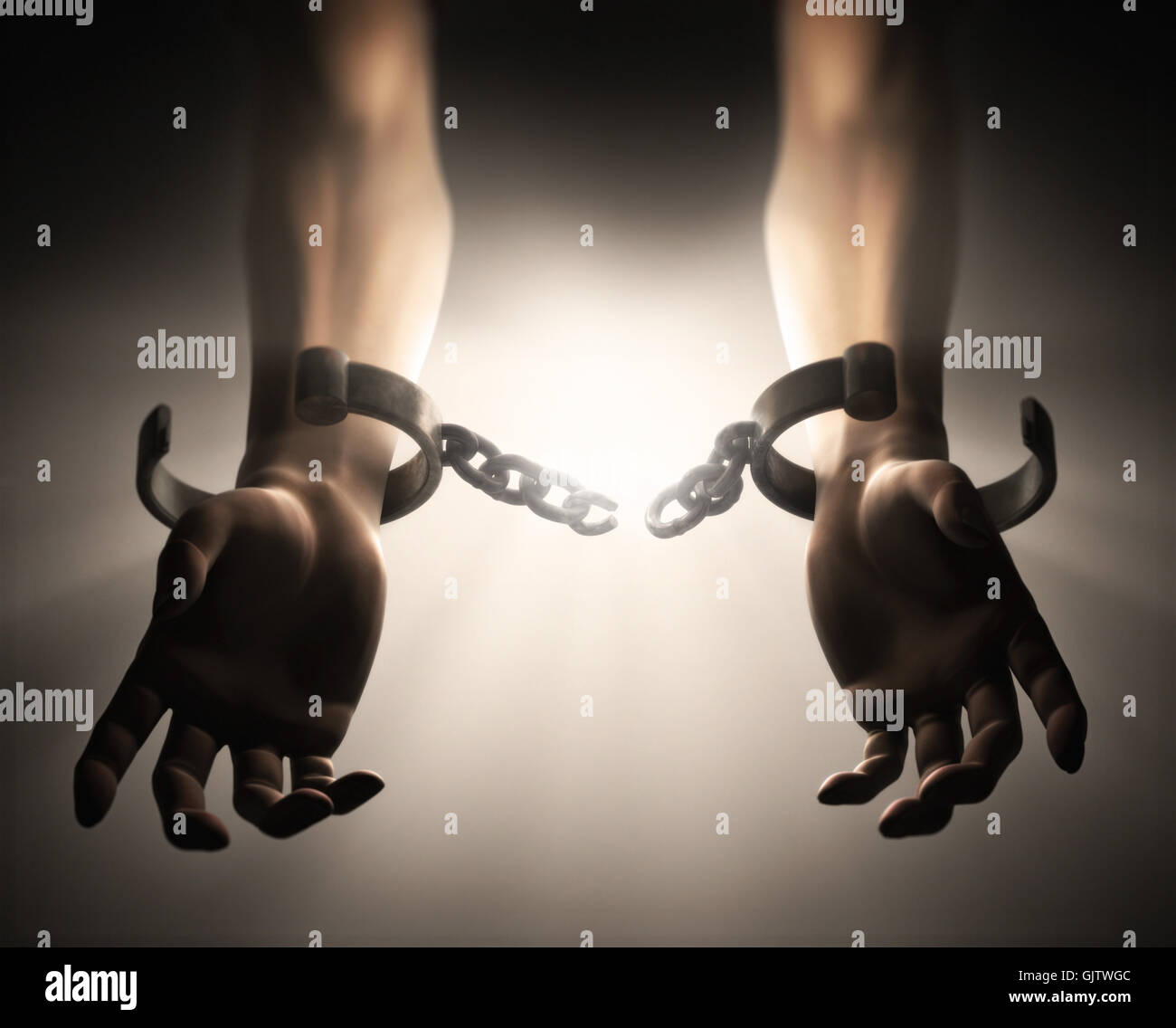 Slave della catena di schiavitù Foto Stock