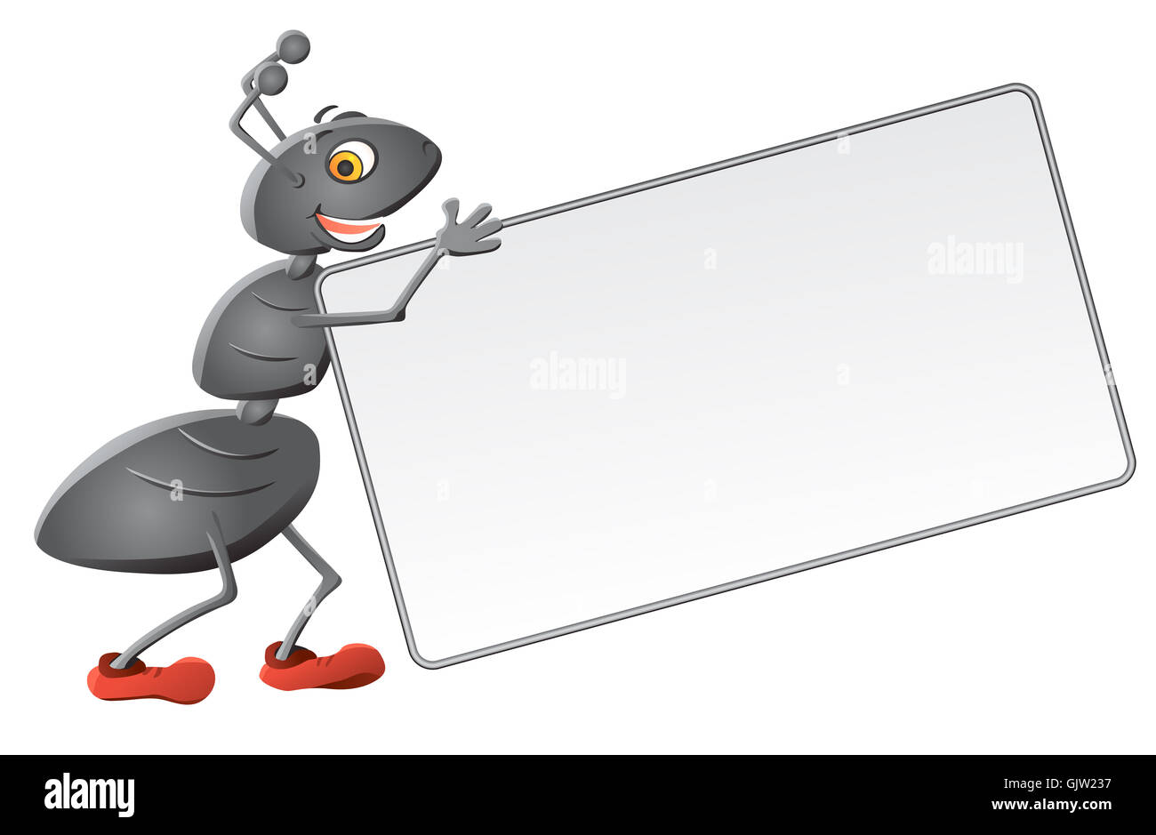 Scheda vuota isolata Foto Stock