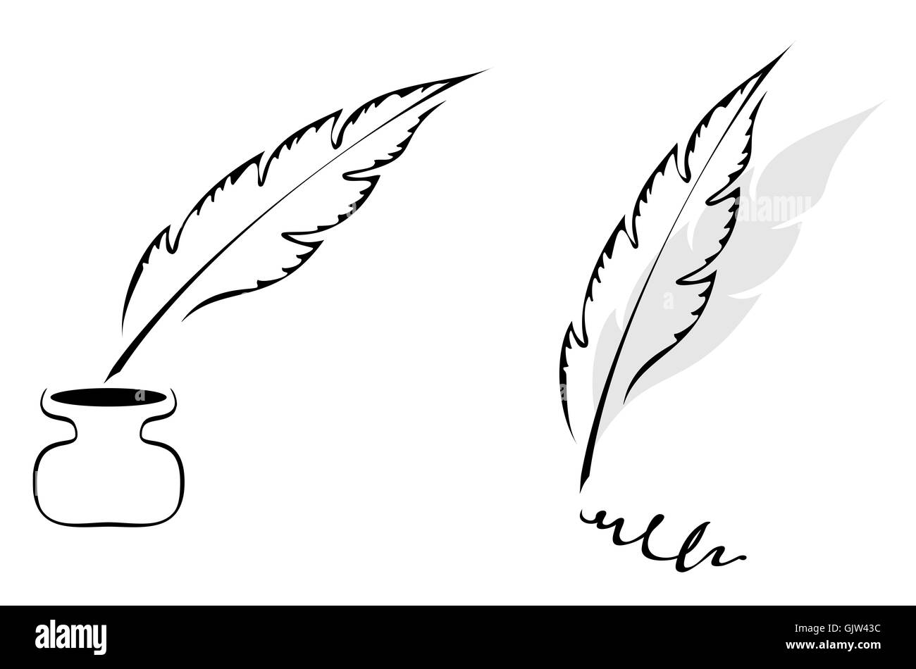Giù il logo aziendale Foto Stock
