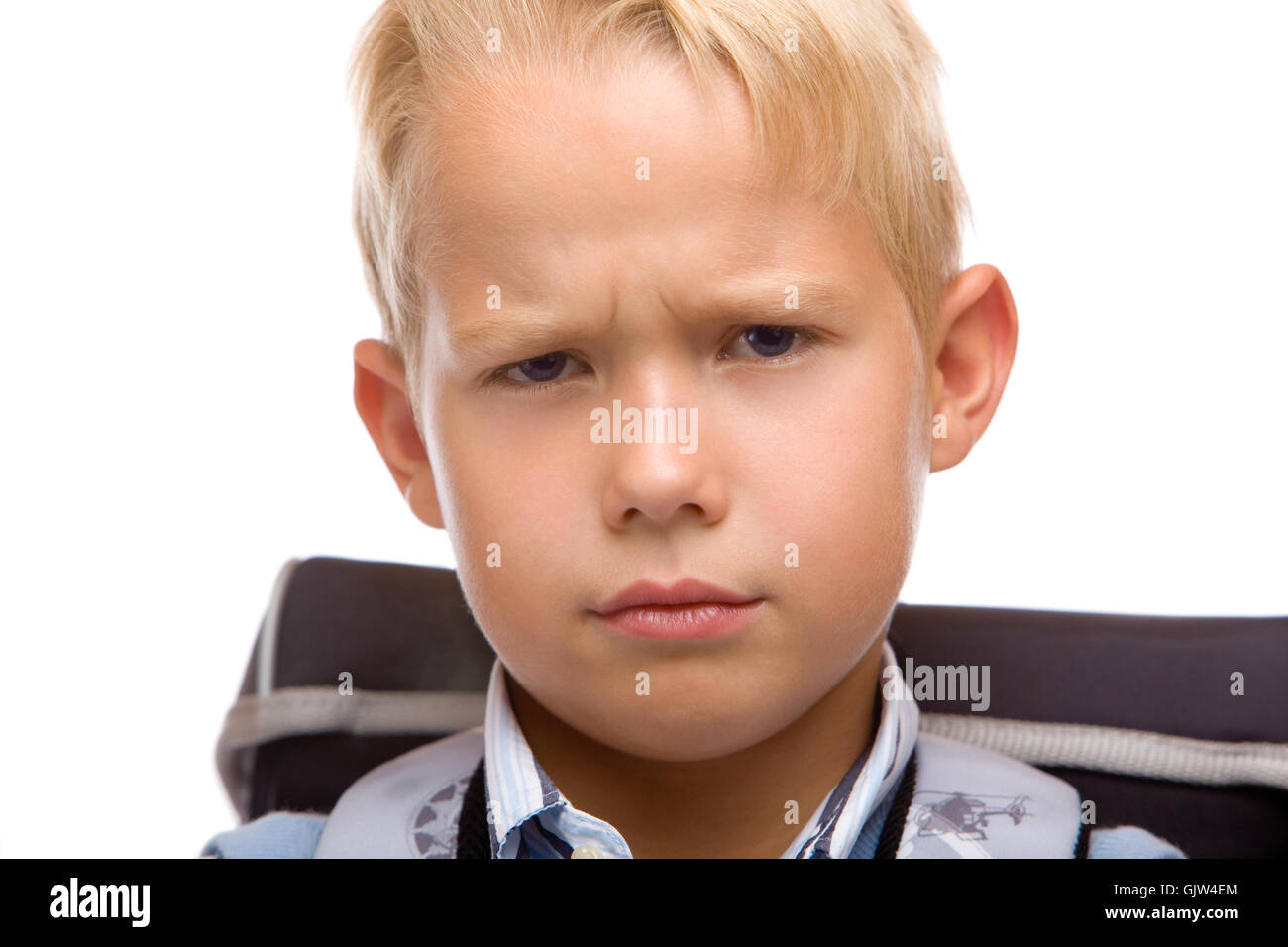 Pupilla degli occhi frustrato Foto Stock