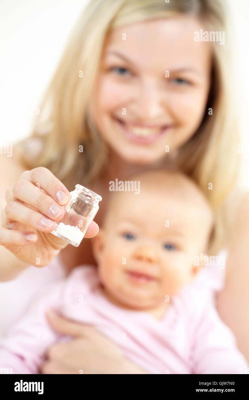 Donna madre del bambino Foto Stock