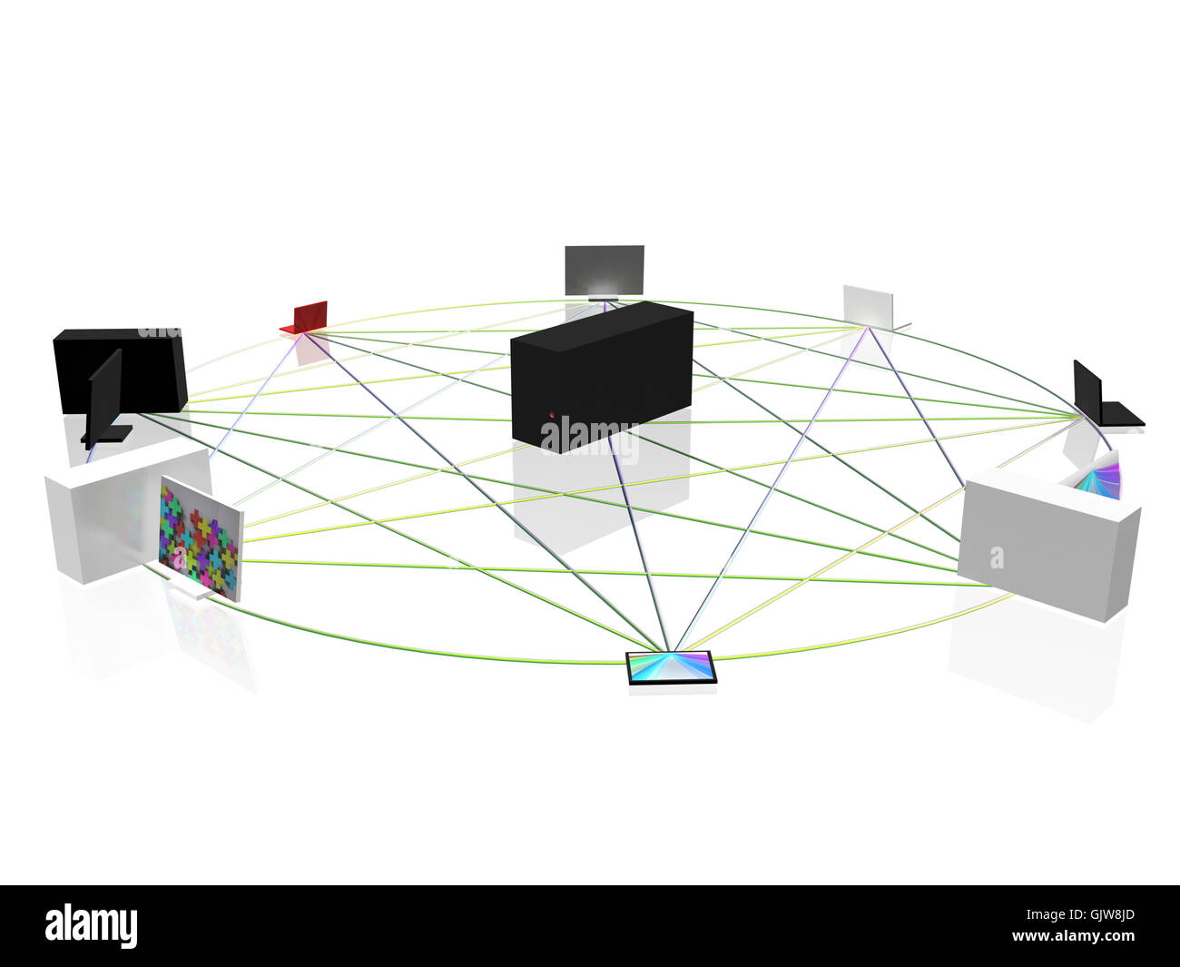 Server di comunicazione internet Foto Stock