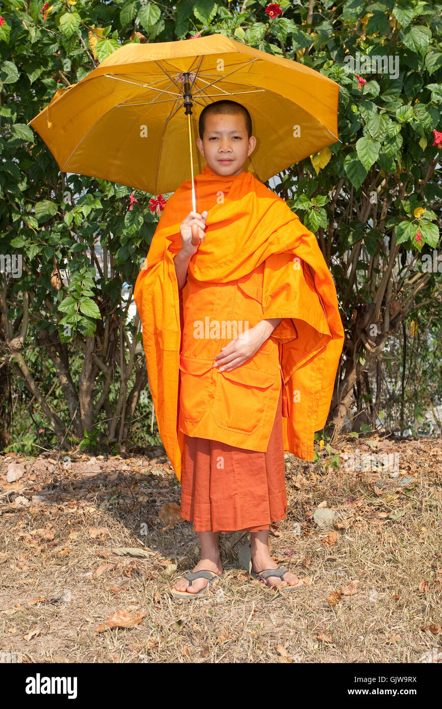 Monaco buddista in Laos Foto Stock