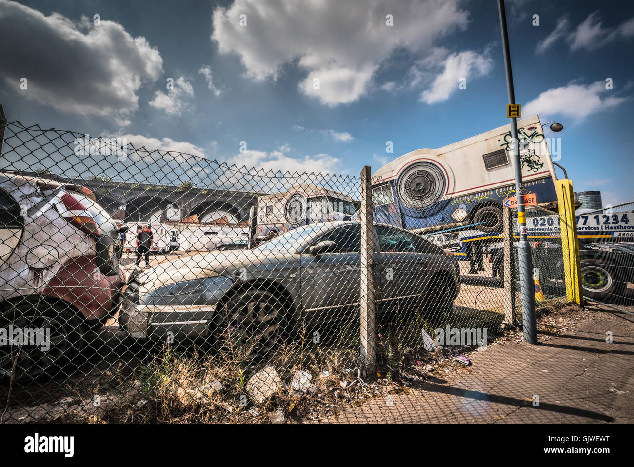 I preparativi per la serie di 'pronto il giocatore uno' il nuovo film di Steven Spielberg shot in Birmingham. Foto Stock