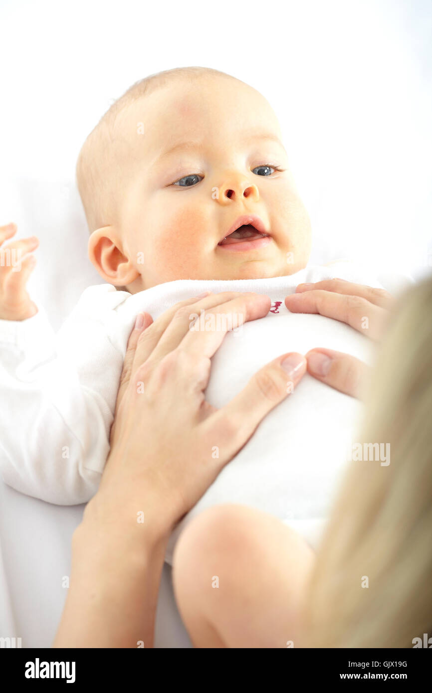 Baby facilitare Foto Stock