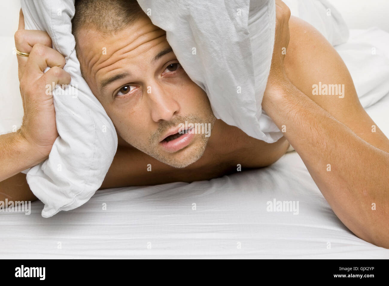 Stanco di rumore cuscino Foto Stock