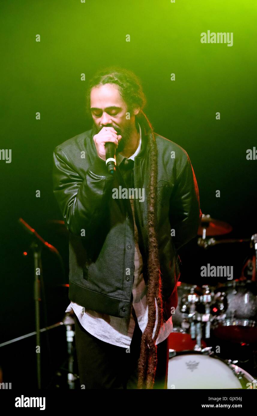 Boomtown Fair Festival, Hampshire,XIV Aug 2016, UK. Damian Marley esegue live su Lion's Den stadio a Boomtown Foto Stock