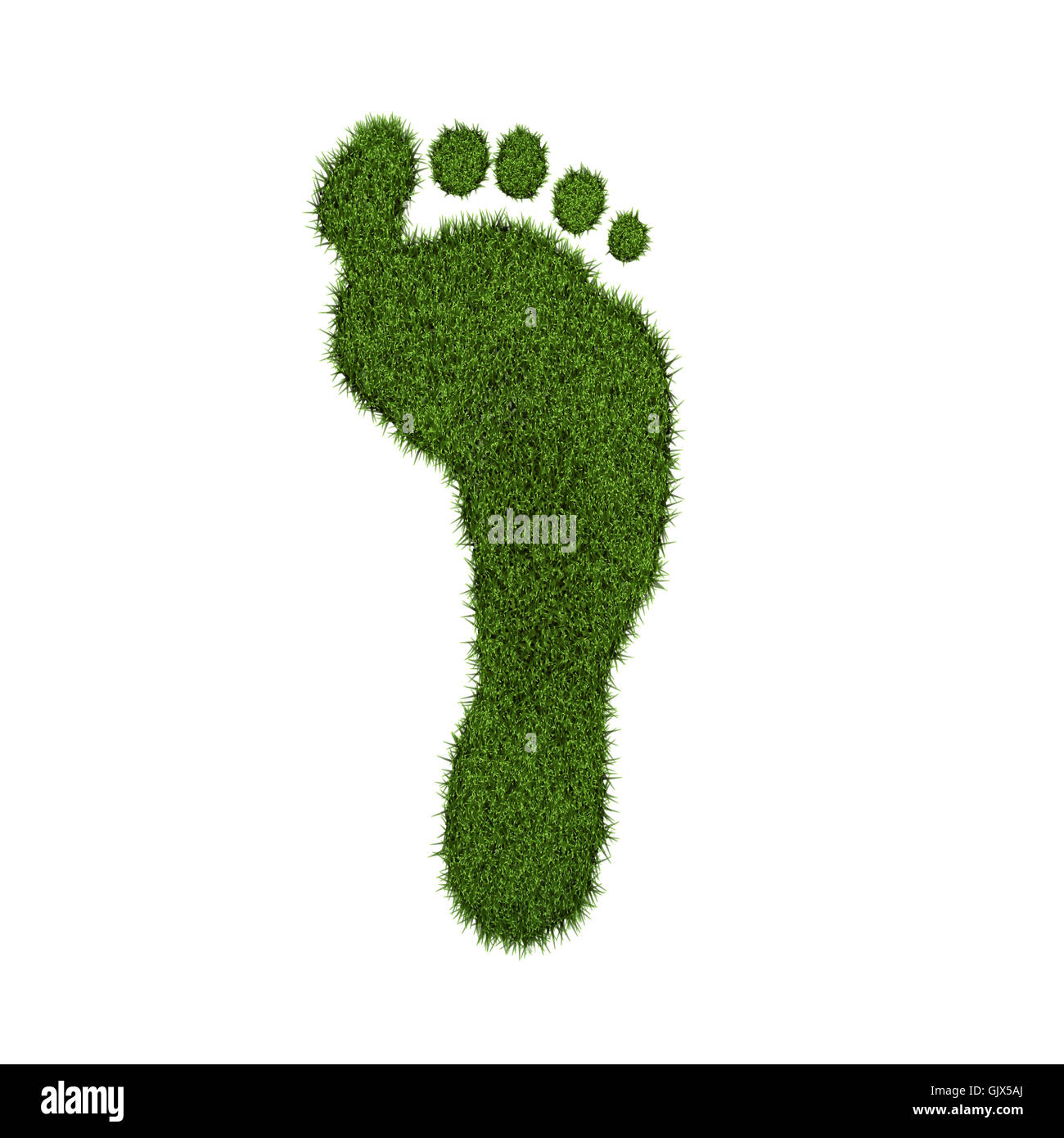 Traccia verde footmark Foto Stock