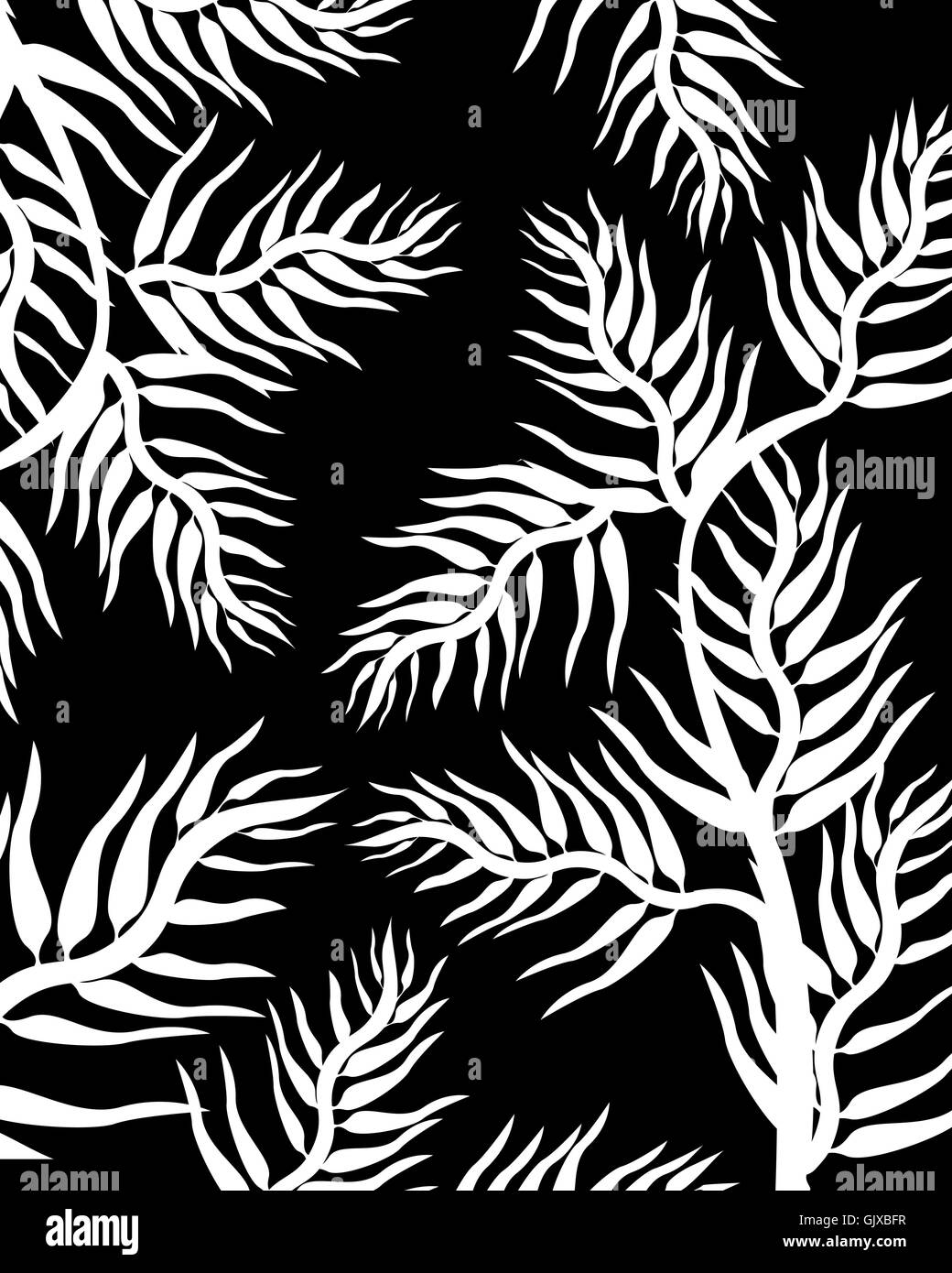 Lascia sagome Foto Stock