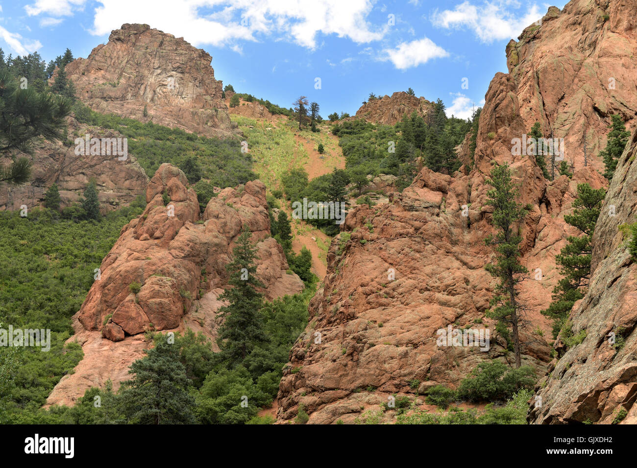 Montagne Rocciose in Colorado Springs Foto Stock