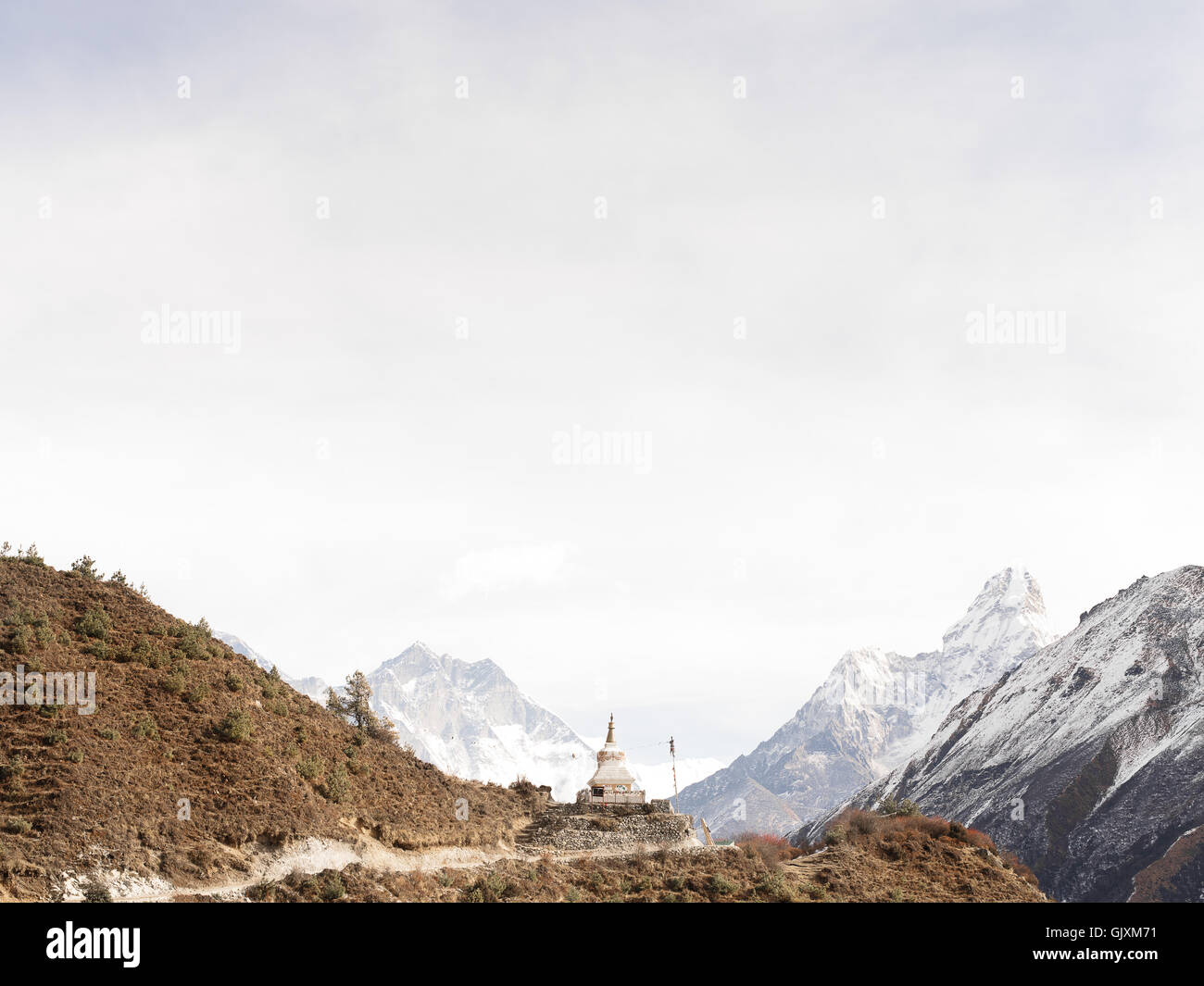 Un Tempio Buddista in Campo Base Everest vicino a Namche, Nepal Foto Stock