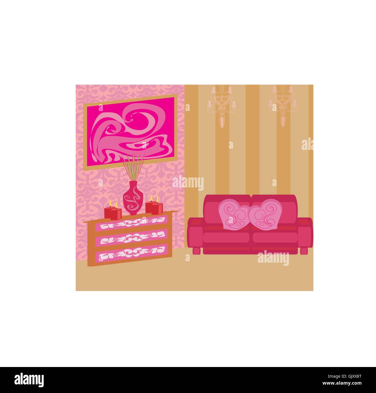 Elegante soggiorno Illustrazione Vettoriale