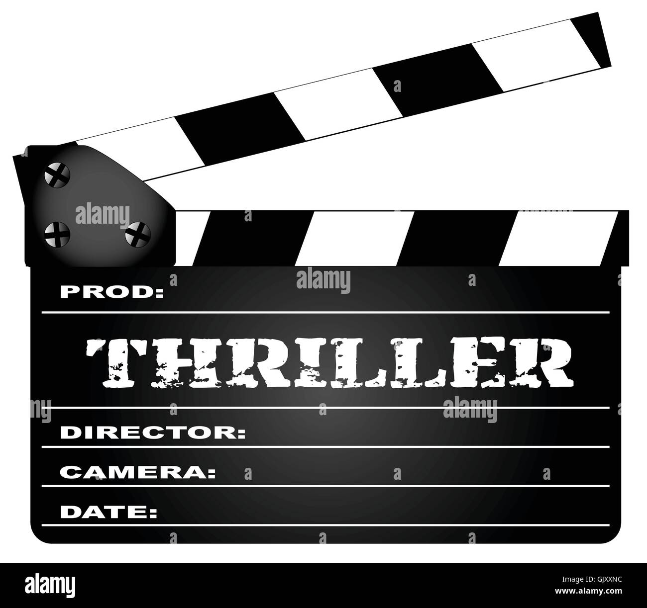 Thriller Clapperboard Illustrazione Vettoriale