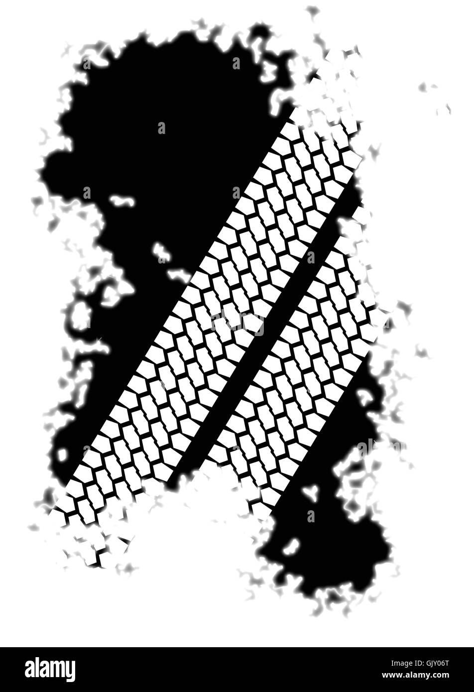 Battistrada del pneumatico Grunge Illustrazione Vettoriale