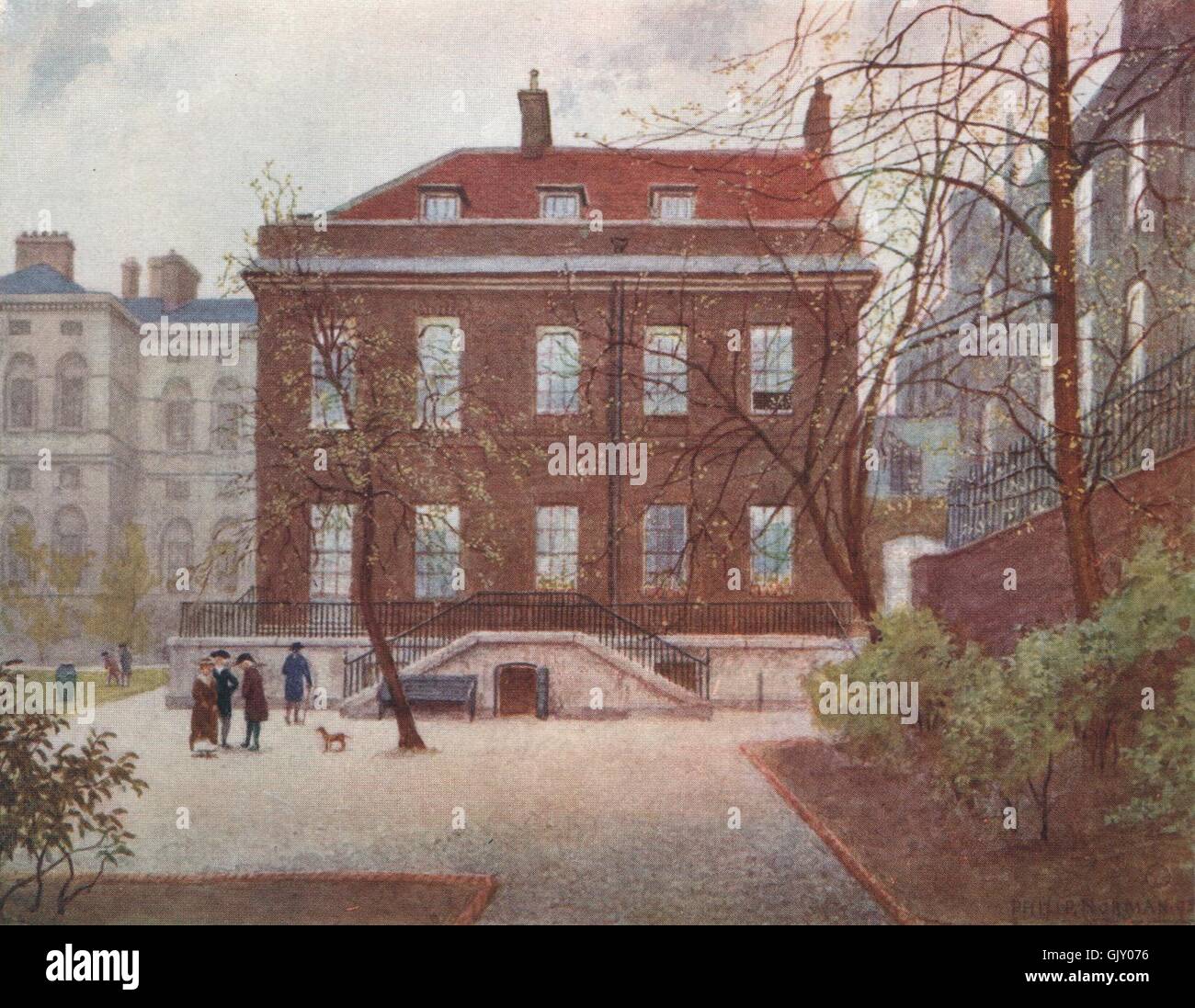 'Giardino di n. 10 Downing Street, 1888' da Philip Norman. Svanite London, 1905 Foto Stock