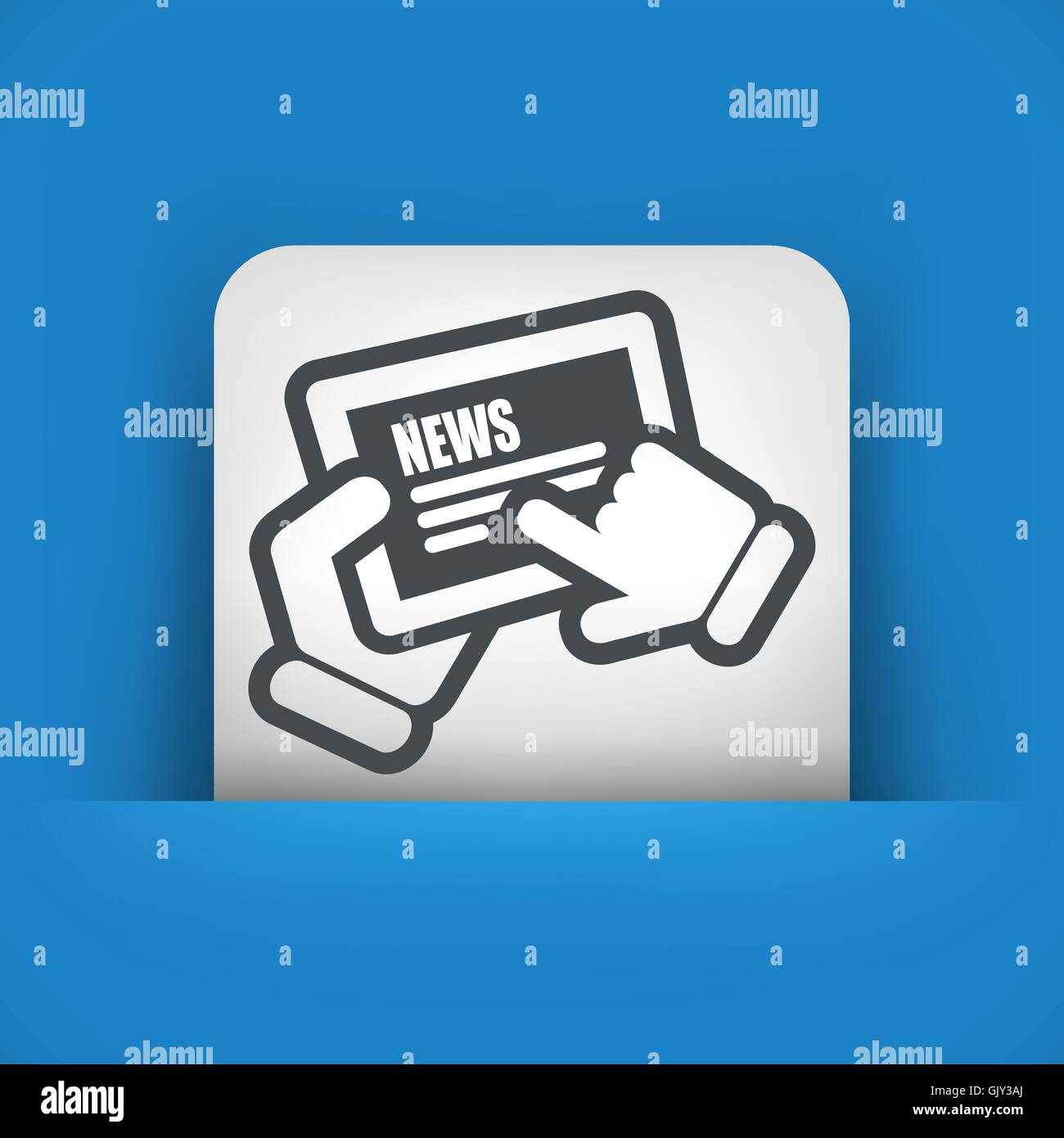 News icona tablet Illustrazione Vettoriale