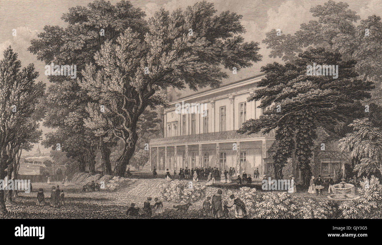 SOUTHAMPTON. Il Royal Victoria Spa & Assembly Rooms. BRANNON, antica stampa 1853 Foto Stock