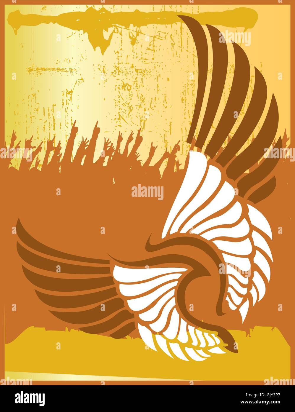 Disegno dell'ala Illustrazione Vettoriale