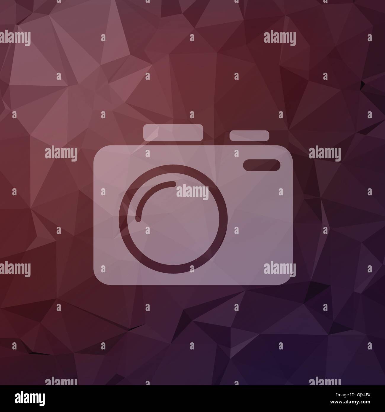 Fotocamera reflex in piatto icona di stile Illustrazione Vettoriale