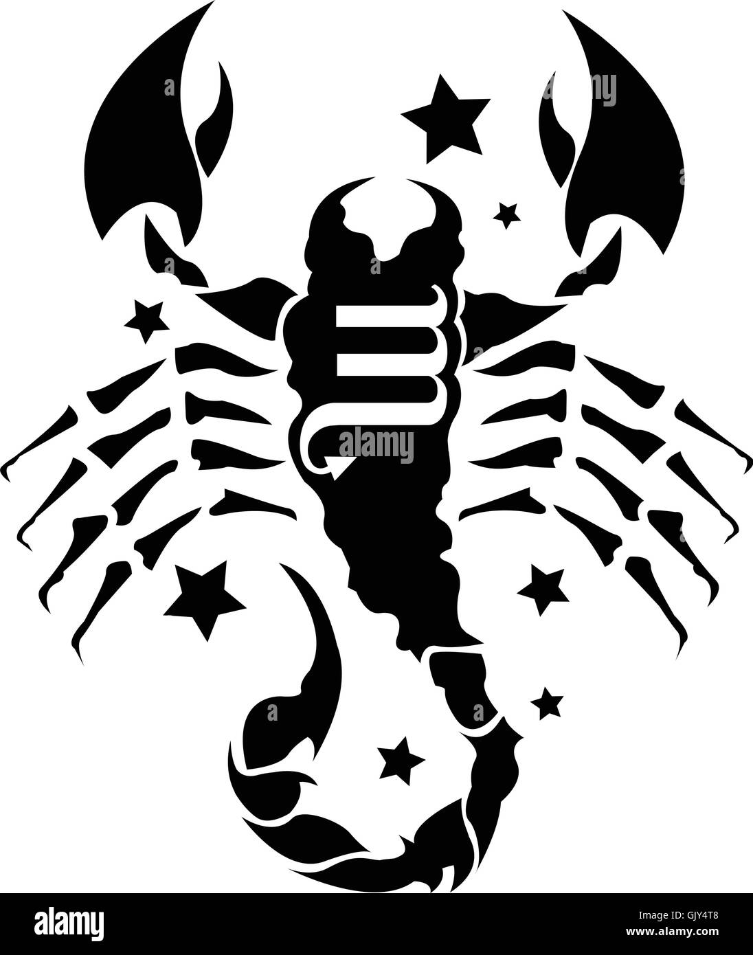 Tatuaggio dello Scorpio Illustrazione Vettoriale