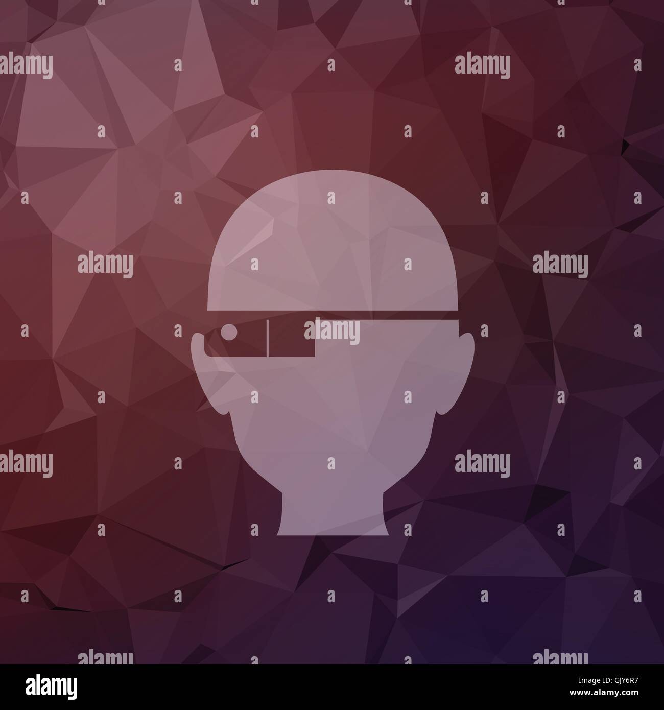 Uomo calvo nel piatto icona di stile Illustrazione Vettoriale