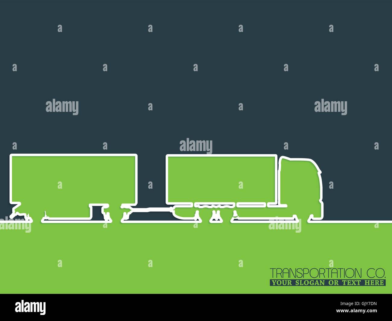 Azienda di trasporto sfondo pubblicità Illustrazione Vettoriale