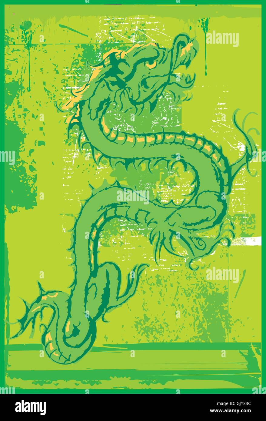 Drago verde Illustrazione Vettoriale