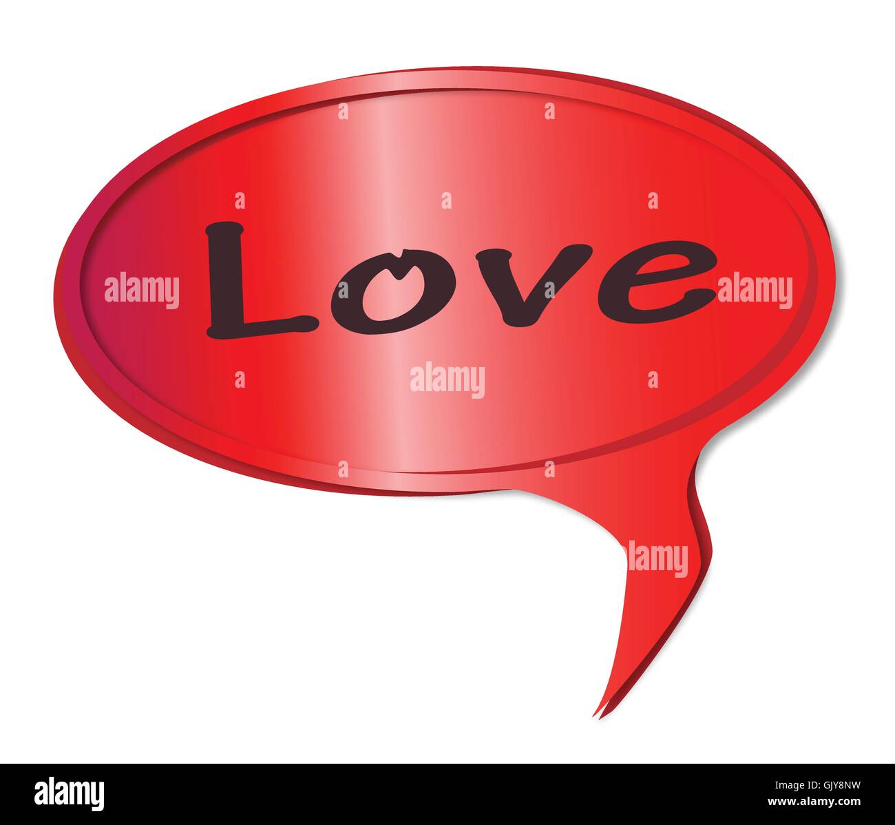 Amore discorso bolla Illustrazione Vettoriale