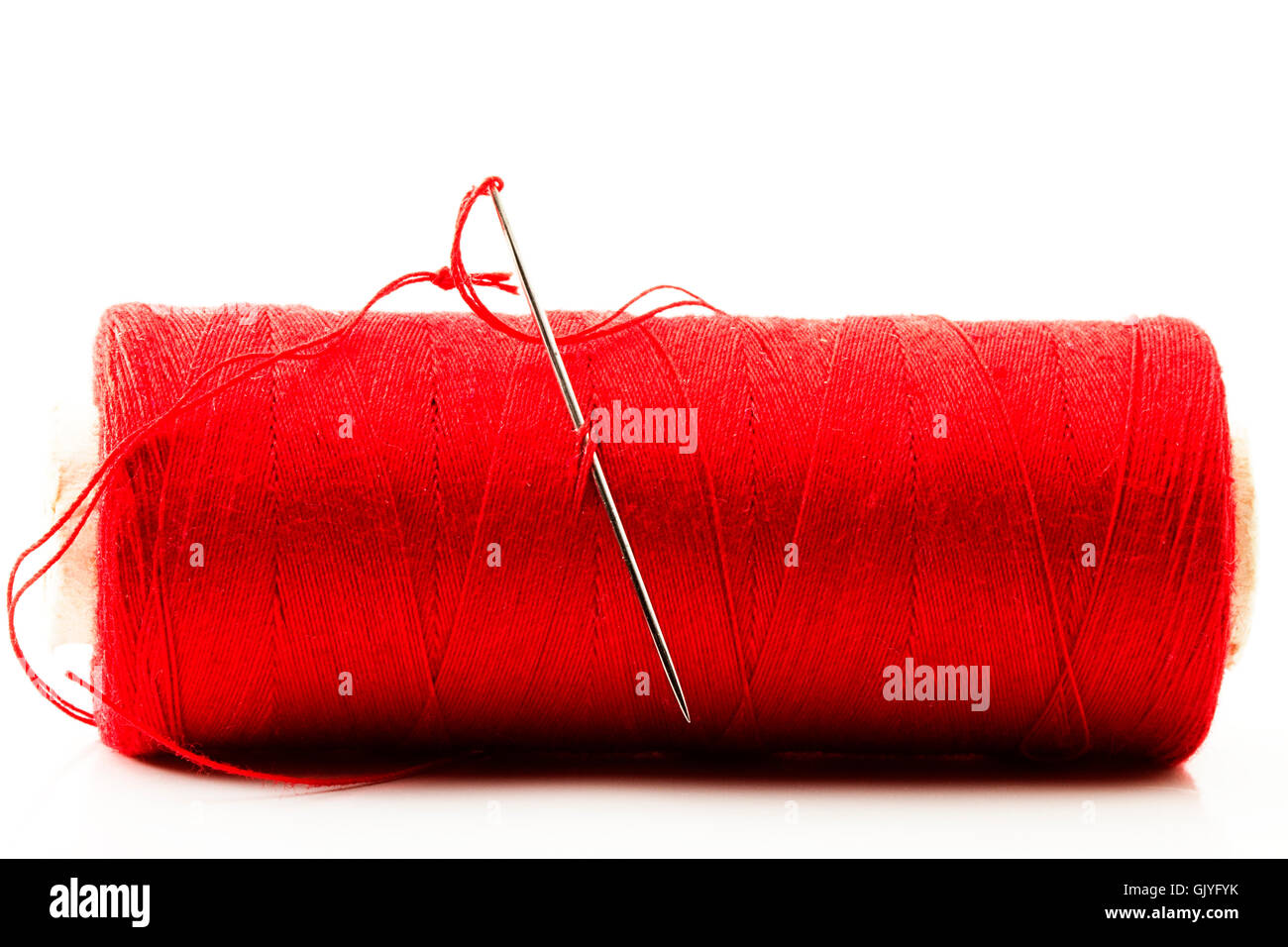 Ago e filo rosso Foto Stock