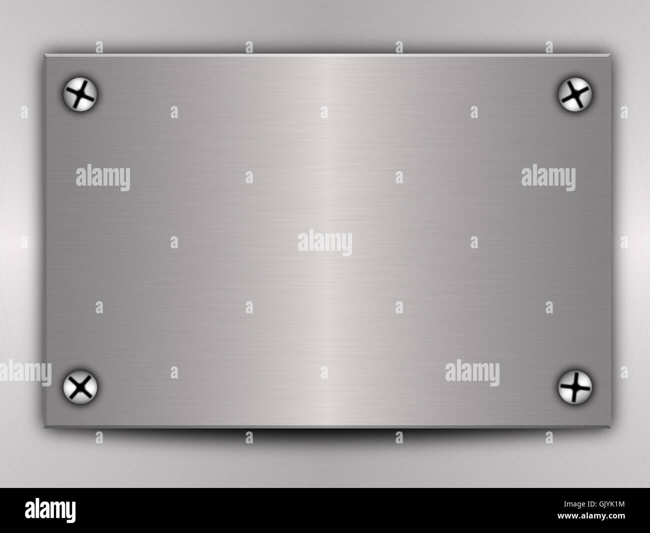 Metallo informazioni di avvertimento Foto Stock