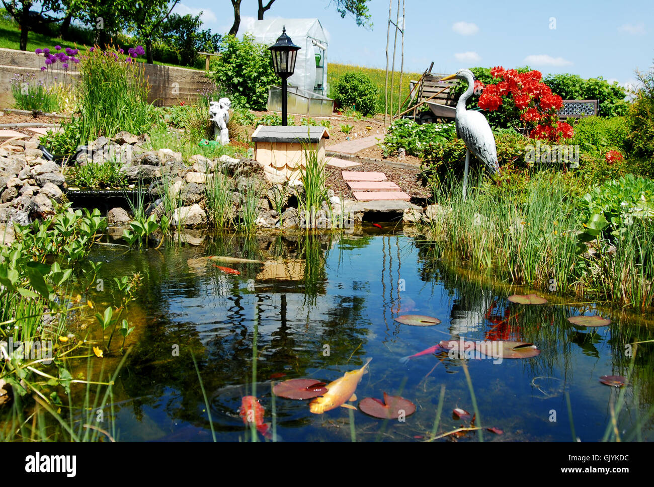 vista giardino Foto Stock