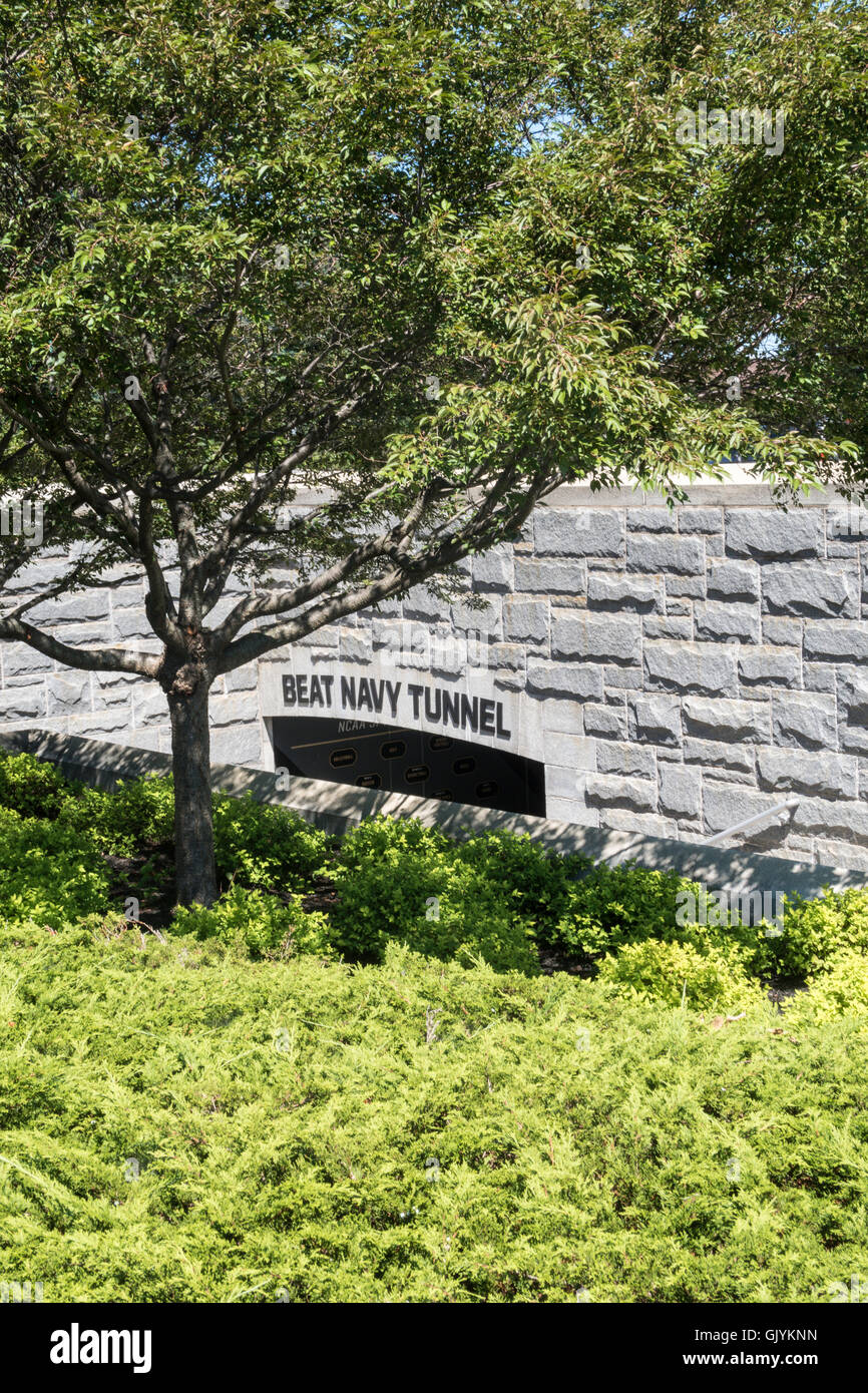 Beat Navy Tunnel, Stati Uniti Accademia Militare di West Point, NY, STATI UNITI D'AMERICA Foto Stock